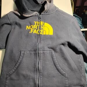 The North Face Gray and Yellow Sweatshirt